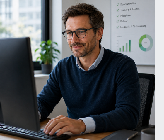 Digital_Adoption v2 readyplace ist der KI-Hebel für Ihre Softwareeinführung: Maximale Digital Adoption ohne tiefe IT-Integration. Interaktive Klick-Tutorials, bekannt aus dem DATEV Hilfe-Center, die User auch bei System- und Medienbrüchen sicher ans Ziel führen.
